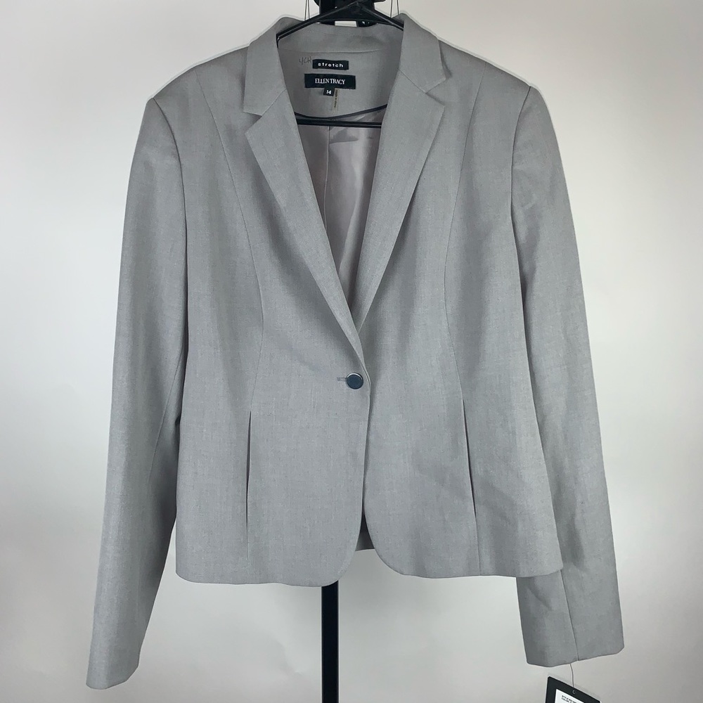 NWT Ellen Tracy Size 14 Stretch Suit Jacket Blazer